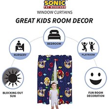 Peri Store Çocuk Odası Pencere Perde Takımı, 208 cm x 160 Cm, Sonic The Hedgehog,