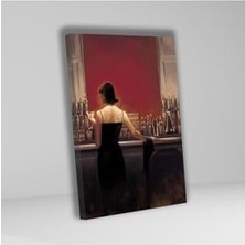Peri Store Tekli Dikey Kanvas Brent Lynch Bar Akşam Yemeği Kadın Tablosu 50 x 70 GARTNM7088