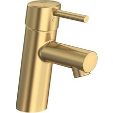 Assess Store 34270GNA, Tek Delikli Tek Kulplu S Boyutlu Banyo Bataryası 1.2 Gpm, Fırçalanmış Soğuk Gün Doğumu (Fırçalanmış Altın)