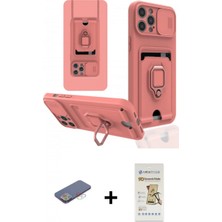 Marsilyan™- iPhone 12 Pro Max Kılıf Vadi Form Prime - Siyah Mat Seramik Nano Ekran Koruyucu + Renkli Kamera Lens Koruma Cam - Mı