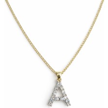 Felix Accessories Luna Harf Kolye - A Harf
