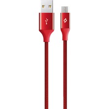 Ttec AlumiCable Kırmızı Micro USB Data ve Şarj Kablosu 1.20 cm 2DK11K Uzunlukta Yüksek Veri Transfer Hızı