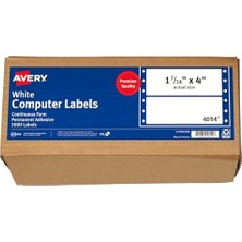 Assess Store 4014 Dot Matrix Posta Etiketleri, 1 Arası, 1 7/16 x 4, Beyaz (5000'LI Kutu)