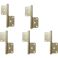 Assess Store Kawin 5 Adet 12CM Metal Çelik Kapı Menteşe Yönsüz 2mm Dayanıklı Panel Cerman Nikel Krom Gümüş