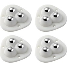 Assess Store Yapışkanlı Mobilya Tekeri, Çok Amaçlı Eşya Tekeri, Beyaz, 4,5 Cm, 4 Adet