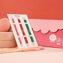 Assess Store Knitpro Çift Uçlu Örgü Iğnesi Seti, Zing (15 Cm), 5'li Set