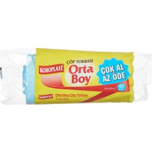 Koroplast Ortaboy Çöp Torbasi 55X60 40 Lı