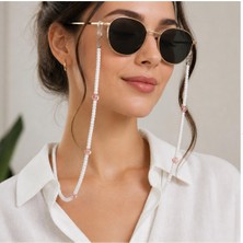 BijuStore Somon Rengi Boncuk - Inci  Kadın Gözlük Zinciri
