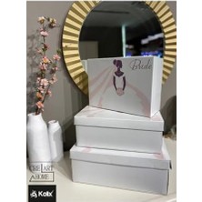 Peri Store Gelin Bohçası - Gelin Kutusu - Çeyiz Kutusu- Hediye Seti - Hediye Kutusu 3'lü Bride Set