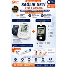 Honsun Türkçe Konuşan Dijital Tansiyon Aleti + Şekeri Ölçüm Cihazı + Ateş Ölçer Seti
