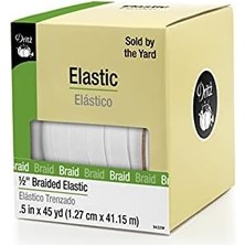 Assess Store 1,27 cm Örgülü, Beyaz, 45 M Elastik, 1/2 Inç x 45 Yard