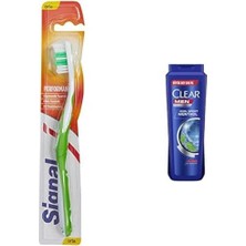 Peri Store Signal Performans Diş Fırçası, 14,5 gr ve Clear Men Erkek Şampuan Sport Menthol Kepeğe Karşı Etkili 600 ml