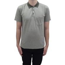 Santa Fistan Store Erkek Desenli Klasik Kesim Rahat Kalıp Tek Cepli Polo Yaka T-Shirt