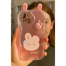 Darkom iPhone 13/14 Uyumlu Sevimli Hayvan Figürlü Darbe Emici Özelliğe Sahip Telefon Kılıfı
