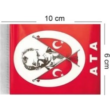 Assess Store 23 Nisan Süsleri 23 Nisan Hediyeleri Ipli Ay Yıldızlı Bayrak 50 Li, 50'li Mini İpli Ata Baskılı Bayrak