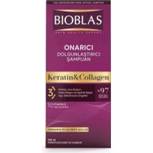4 Adet Bioblas Keratin & Kolajen Onarıcı Dolgunlaştırıcı Saç Bakım Şampuanı 360 ml