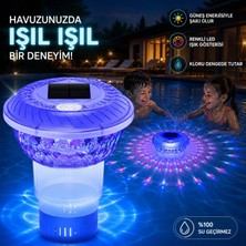 Hymark Güneş Enerjili Rgb Uzaktan Kumandalı Su Geçirmez Havuz Klor Şamandırası