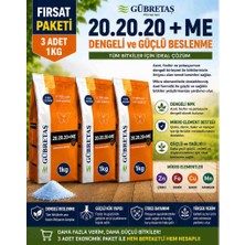 Gübretaş 3 Adet 20.20.20+Me 1kg - Avantajlı Paket ( Klorsuz Yaprak-Damlama Gübresi) - BBG
