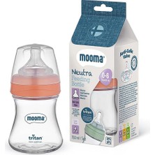Mooma Neutra Tritan Biberon 150 ml 0-6 Ay Yavaş Akış Mercan Pembe (5 Adet)