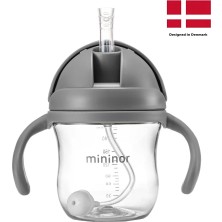 Mininor Tritan Alıştırma Bardağı 220 ml - Grey Seal (4 Adet)