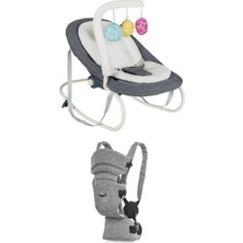 Tommybaby Elite Füme Ana Kucağı ve Kanguru 2'li Set 0-9 kg Sallanır Özellikler ile Konforlu Taşıma