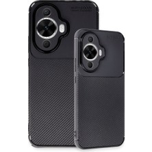 Kordify Huawei Nova 12S Auto Focus Karbon Kapak – Darbe Emici Karbon Desenli Premium Silikon Kılıf