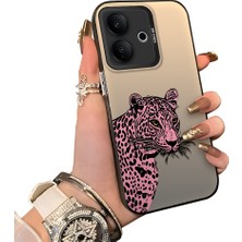 HONTINGA Vivo V60 Lite 5g ile Uyumlu Kılıfı Silikon Kenar Sert Arka Düşüme Önleyici Basitlik Anti Düşme Kamera Korumali Leopar Desen Telefon Kılıfı Kadın ve Erkek Için Uygundur K1-0720