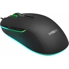 Philips G414 SPK9414 Optik Mouse 2400 DPI Kablolu Oyun İçin Tasarlanmış Ergonomik Siyah