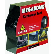 Megabond Kaydırmaz Bant 25 x 15 cm Metre Merdiven Zemin İçin Dayanıklı Anti-Slip Özellikli