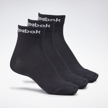 Reebok 3 Çift Siyah Bilek Boy Çorap Aktif Kullanım İçin Rahat ve Dayanıklı