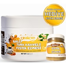 Mustang Nutrition Ballı Türk Kahveli Crunchy Fıstık Ezmesi 350 Gr 24,72 Gr Protein + 40 Gr Fıstık Ezmesi Hediyeli