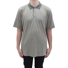 Santa Fistan Store Erkek Desenli Klasik Kesim Rahat Kalıp Tek Cepli Battal Polo Yaka T-Shirt