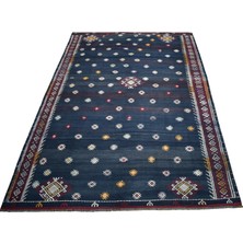 Zehra Abla Halı Vintage El Dokuma Bayburt Yörük Yün Kilim 7335