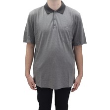 Santa Fistan Store Erkek Desenli Klasik Kesim Rahat Kalıp Tek Cepli Battal Polo Yaka T-Shirt