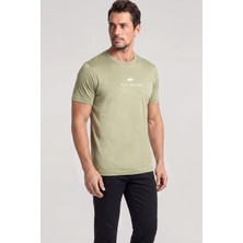 Paul & Shark Erkek Kısa Kol Bisiklet Yaka Rahat Kesim Yeşil T-Shirt 26411026A-722