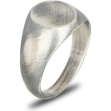 Mirari Jewelry Minimal Oval Erkek Yüzük | Premium 0,40 Mikron Gümüş Kaplama