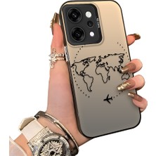 HONTINGA Oppo Reno 14 Pro 5g ile Uyumlu Kılıfı Silikon Kenar Sert Arka Düşüme Önleyici Basitlik Anti Düşme Kamera Korumali Uçak Desen Telefon Kılıfı Kadın ve Erkek Için Uygundur K1-0714