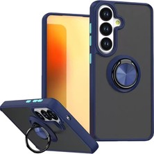 Senka Mey Ithalat® Samsung Galaxy S26 Plus Montreal Yüzüklü Silikon Kapak - Lacivert