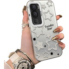 HONTINGA Vivo Y31 5g ile Uyumlu Kılıfı Silikon Kenar Sert Arka Düşüme Önleyici Basitlik Anti Düşme Kamera Korumali Yıldız Desen Telefon Kılıfı Kadın ve Erkek Için Uygundur K1-0840