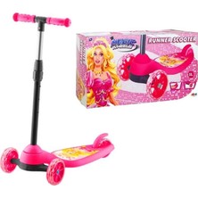 Beren Oyuncak Beren BRN-2532 Runner Street Style Prenses Işıklı 55 kg 3 Teker Pembe Scooter 5+