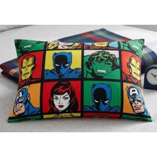 Taç Zorluteks Out Marvel Desenli % 100 Pamuk Kumaş 2 Adet Yastık Kılıfı 50X70 cm Çift Taraflı Baskı
