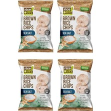 Rice Up Brown Rice Chips Sea Salt 60G 4 Adet Glutensiz