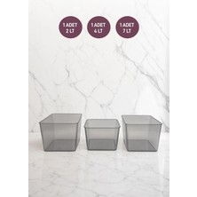 Selka Home 3 Adet (2,4,7 Lt.) Salve Buzdolabı-Banyo Organizer Düzenleyici
