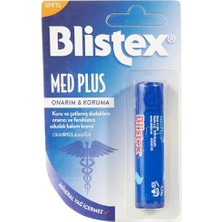 Peri Store Blistex Medplus Stick Kuru ve Çatlamış Dudaklara Onarıcı ve Ferahlatıcı Dudak Bakım Kremi Spf 15 X2