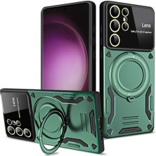 Darkom Samsung Galaxy S25 Ultra Uyumlu Yeni Nesil Standlı / Darbe Emici Özellikli Tank Kılıf