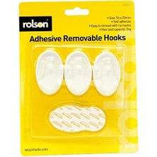 Assess Store 61316 3pc Removable Adhesive Plastic Hook,