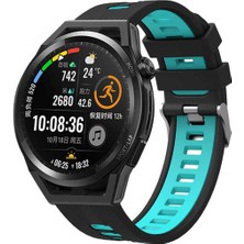 Peri Store - ile Uyumlu Galaxy Gear S2 Kordon Çift Renk Çizgili Kordon