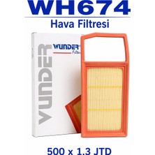 Fıat - Alfa Romeo - Opel - Chevrolet - Cıtroen - Peugeot - Lancıa - Fıat 500X / 500L / Doblo / Fıorıno / Qubo - Opel Combo - Peugeot Bıpper - Cıtroen Nemo Wunder Wh 674 Hava Filtresi