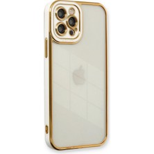 Senka Mey Ithalat® Iphone 12 Pro Kılıf Liva Lens Silikon - Beyaz