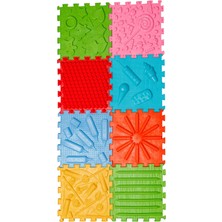 Ortohalı 8 Modüllü Ortopedik Halı Çocuk Duyu Matları Puzzle Çocuk Masaj Halıları OH8